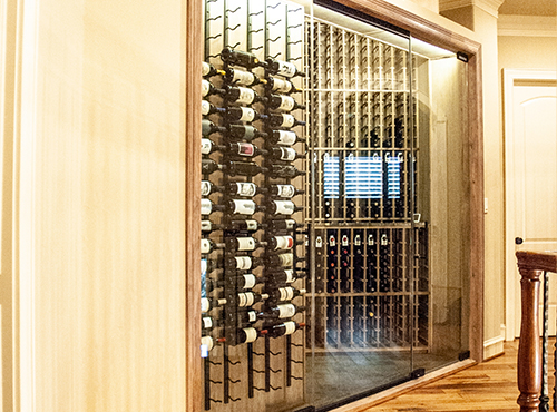 houston custom wine cellar hiddedn room