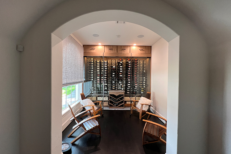 custom wine cellar in Bellaire Houston, Texas