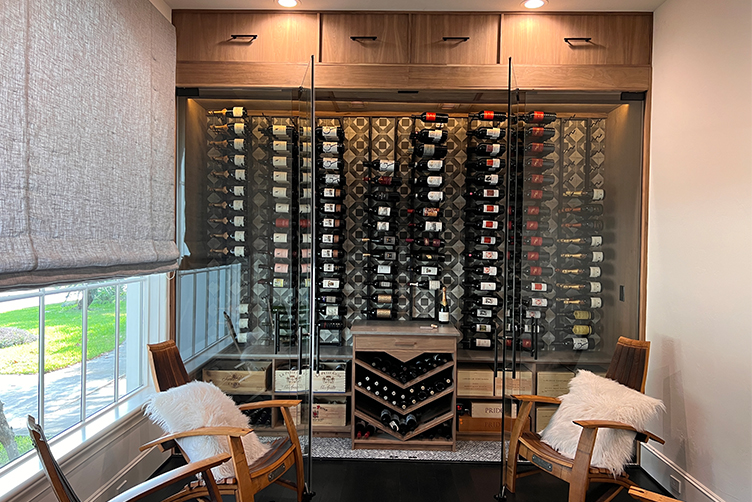 custom wine cellar in Bellaire Houston, Texas