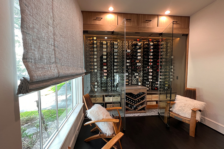 custom wine cellar in Bellaire Houston, Texas