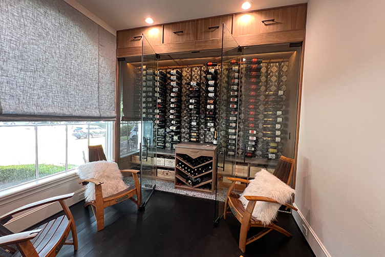 custom wine cellar in Bellaire Houston, Texas