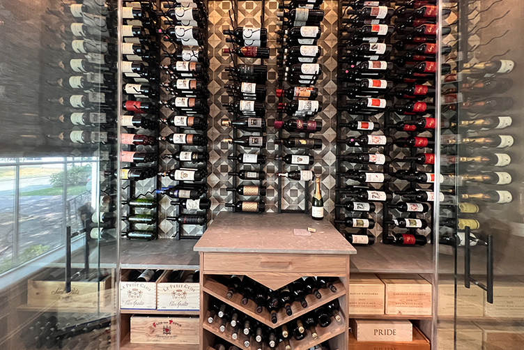 custom wine cellar in Bellaire Houston, Texas