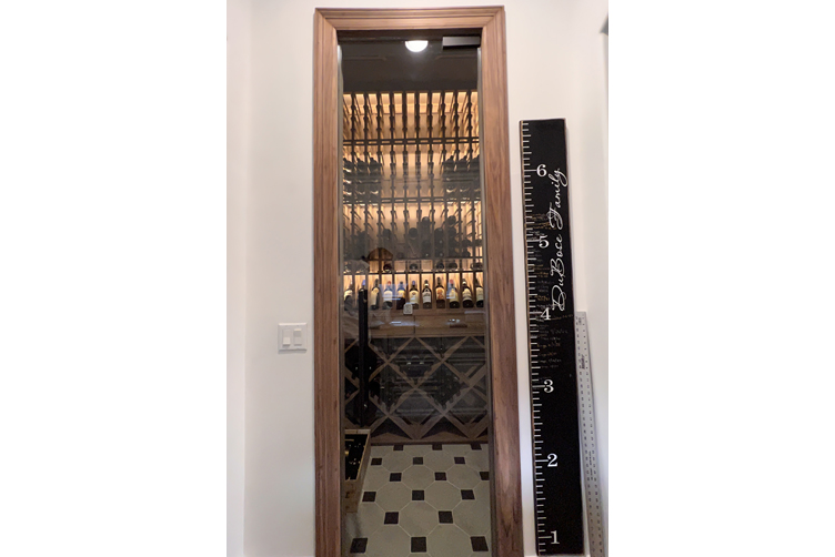 custom wine cellar designed in Bellaire, Texas