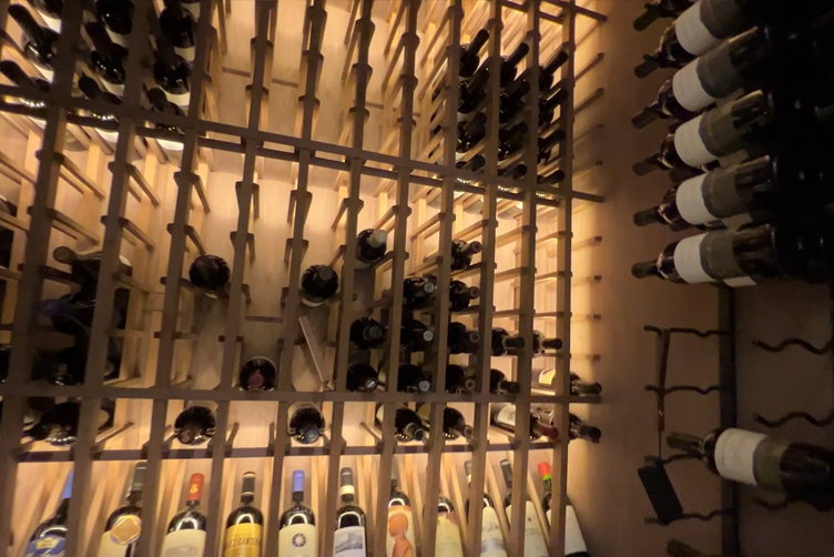 custom wine cellar designed in Bellaire, Texas