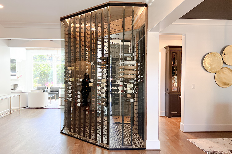 custom wine cellar in Bunker Hill Houston, Texas