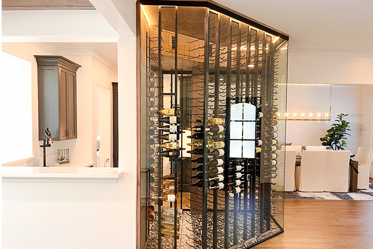 custom wine cellar in Bunker Hill Houston, Texas