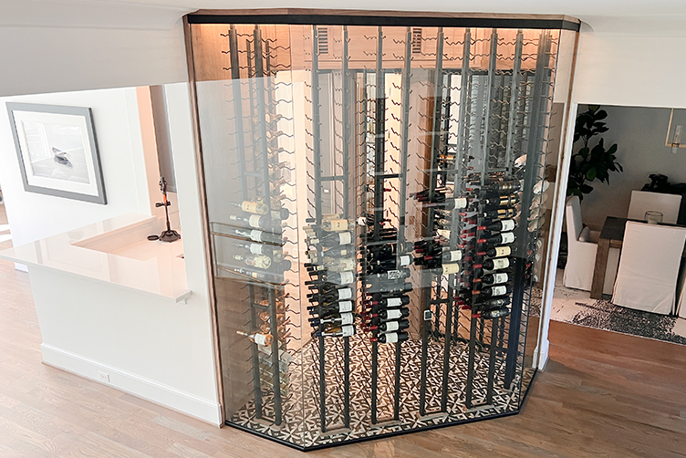 custom wine cellar in Bunker Hill Houston, Texas