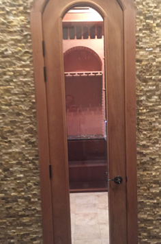 wood marble wine cellar