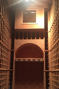 wood marble wine cellar