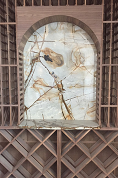 wine cellar marble feature