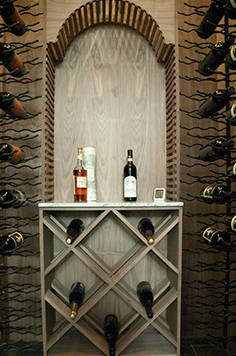 custom wine room in River Oaks  Houston