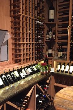 custom wine cellar, home wine cellar, big wine bottle, import wine, red wine, flowers vase, wine glass, wine storage, home wine storage, aging wine