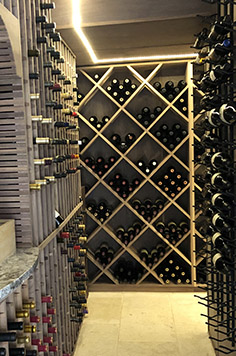 custom wine cellar in Arlington Heights Houston, Texas