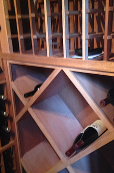 wine cellar wood racks