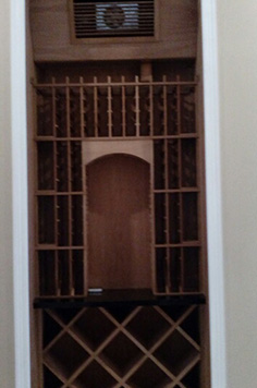 custom wine cellar, home wine cellar, wall painting, painting, red wine, flowers vase, wine glass, wine storage, home wine storage, aging wine