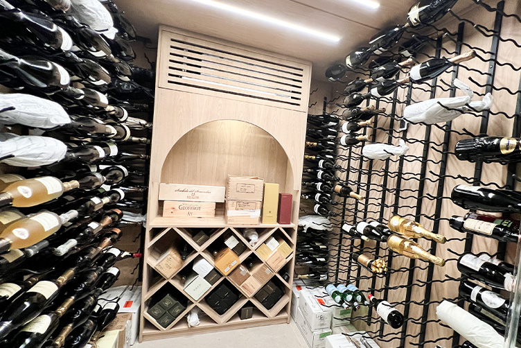 custom wine cellar in Bunker Hill Houston, Texas