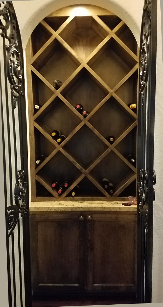 wine cellar installation in closets